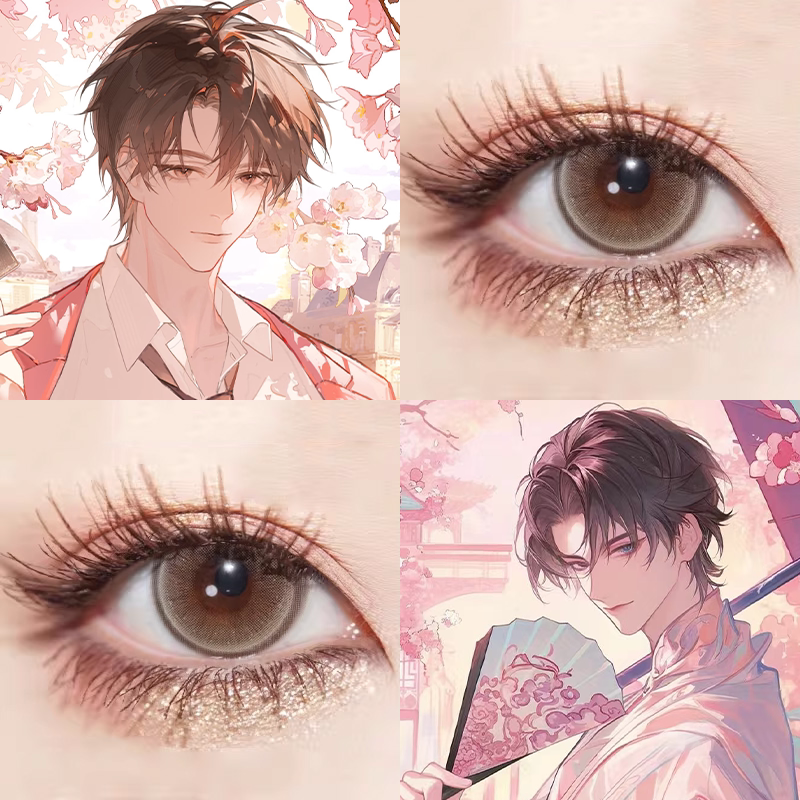 解雨臣同款cos美瞳日半年抛冰糖雪梨二次元cosplay漫展隐形眼镜gt