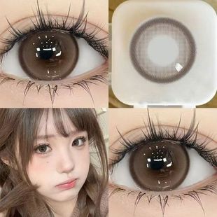 棕色美瞳半年抛小直径温柔甜美风自然款 彩色带度数隐形近视眼镜TF