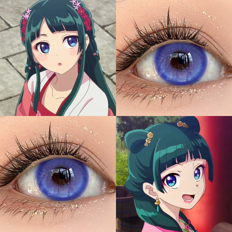 药屋猫猫cos美瞳日半年抛星际蓝紫克莱因蓝蓝鲸秘境显色漫展女GC