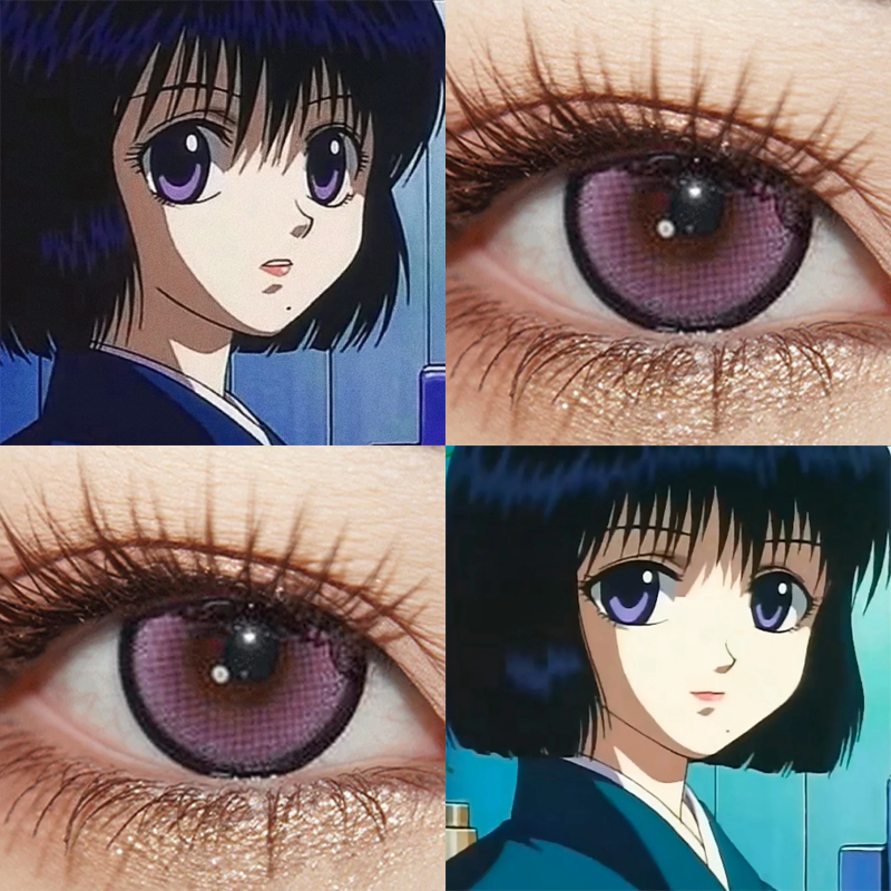 柯特揍敌客cos美瞳紫色全职猎人芋泥紫雷灵珠相思水水紫晶佳JA