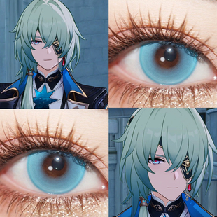 那刻夏cos美瞳日抛崩坏星穹铁道翁法罗斯显色女新星蓝夏日海盐JA