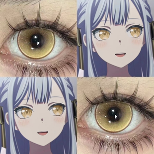 丰川祥子cos美瞳金色鲤鱼黄金魔法金色闪光栀子金年日抛日出金dn