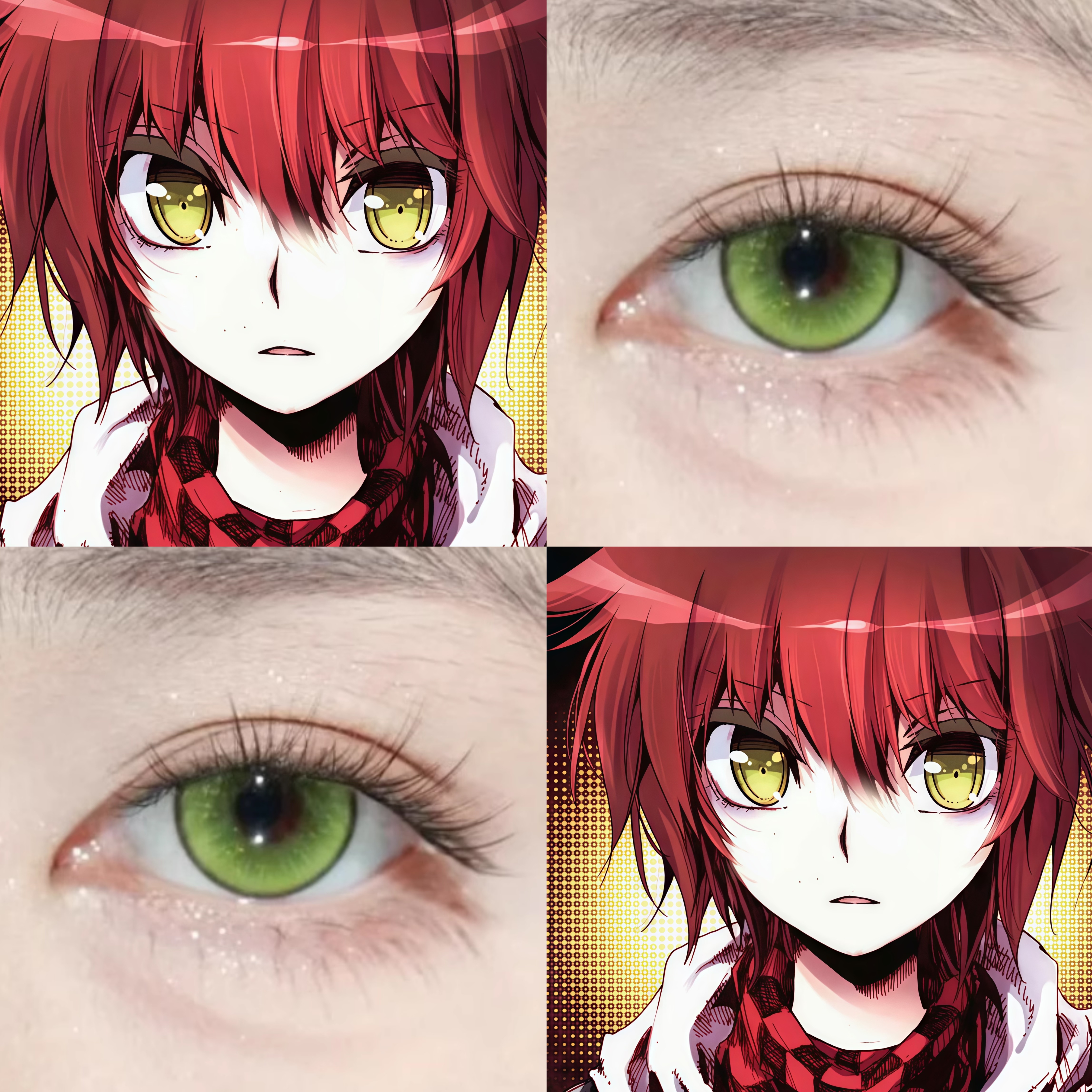 烛天cos美瞳日抛黄绿色暴走邻家漫感绿宝石水绿少女前线2可露凯JA