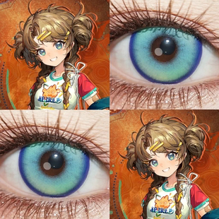 可燃点cos美瞳青色日抛重返未来199出道日绿9汉玉绿奶油圣代绿JA