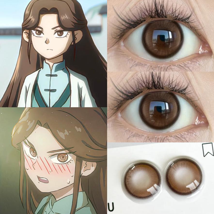 江蕙莲美瞳cos棕色显色还原大直径半年抛刺客伍六七官方正品dn