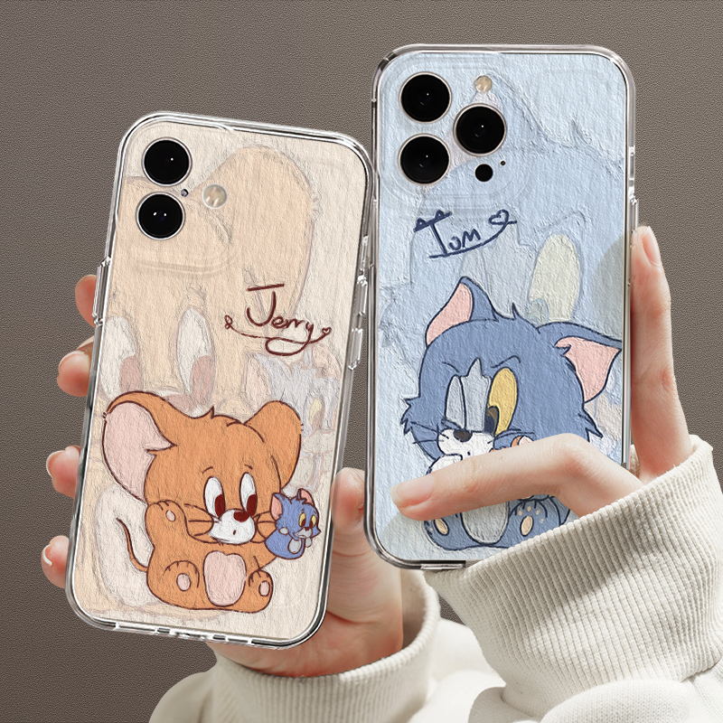 新款小米14手机壳卡通创意油画女