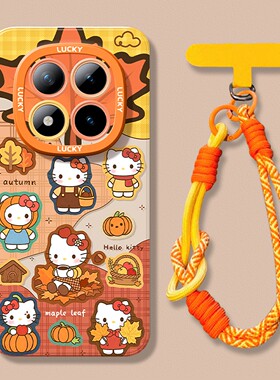 适用于红米note15手机壳新款女生15pro+卡通可爱14proplus凯蒂猫13/12pro全包防摔redmi11手链10挂绳保护套kt