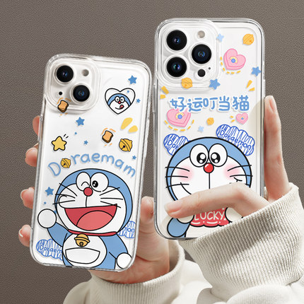 适用opporeno15pro手机壳新款女findx9pro软壳x8透明14/13/12/11哆啦A梦a3/1s卡通x6外壳x7ultra全包12保护套