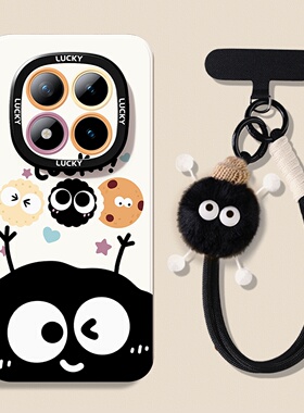 适用于红米note15手机壳新款15proplus可爱卡通14pro+情侣款13带挂绳11/10全包镜头防摔12turbo外壳保护套女