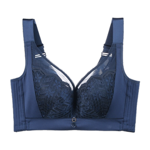 大胸内衣大罩杯薄款有钢圈聚拢收副乳防下垂美背五排扣调整型文胸