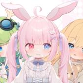 live2d虚拟主播成品粉小兔vtuber皮套直播虚拟形象设计虚拟主播