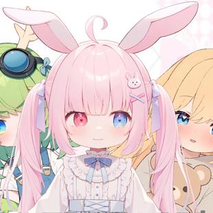 live2d虚拟主播成品粉小兔vtuber皮套直播虚拟形象设计虚拟主播