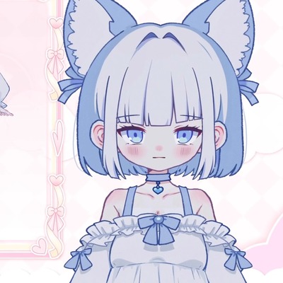 live2d虚拟主播成品蓝色小猫皮套直播虚拟形象设计虚拟主播