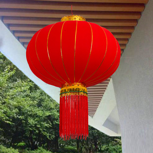 2026新年户外阳台大红植绒灯笼挂饰蛇年春节过年庭院装饰防水宫灯