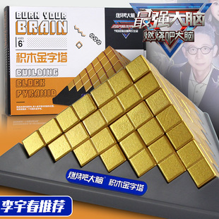 最强大脑燃烧吧大脑积木金字塔儿童益智同款空间思维训练拼装玩具