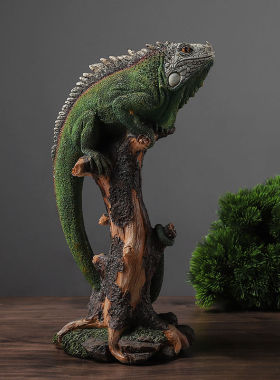 仿真蜥蜴摆件办公室变色