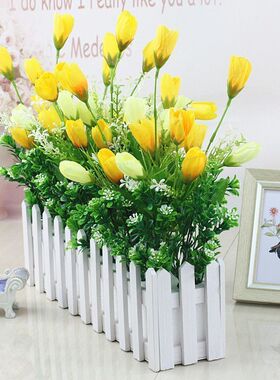 仿真绿色植物郁金香花绢