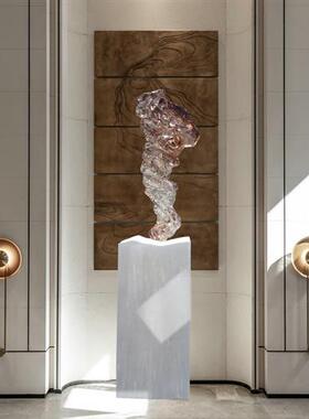 现代抽象透明树脂工艺品雕塑客厅落地高端大气型摆件家居软装饰品