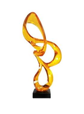 透明仿琉璃工艺品简约现代时尚家居会所抽象雕塑陈设品摆件