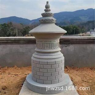 景区汉白玉石塔制作价格曲阳石雕佛塔图案寺庙石材万佛塔厂家