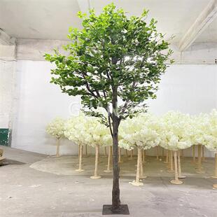 仿真福禄桐树仿真大树假树摆设创意植物餐厅落地假金钱树绿植