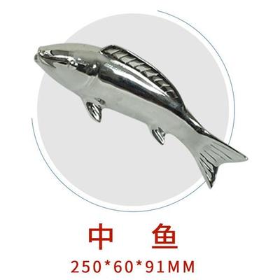 会所家居豪宅会馆酒店门口装饰不锈钢水景水池玫瑰金鱼摆件现货