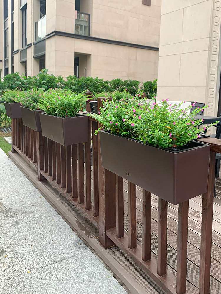 阳台种菜盆长方形花盆挂式花箱塑料栏杆挂花盆悬挂长型种植箱露台