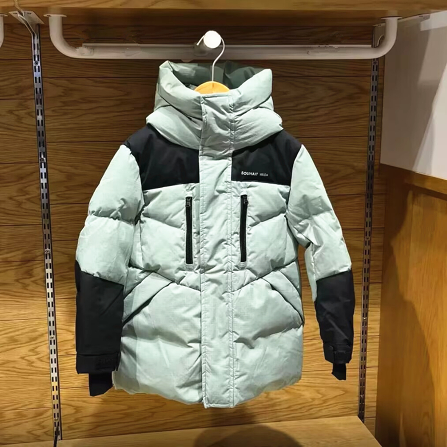 商场同款Abckids童装冬季儿童羽绒服男童加厚保暖白鸭绒连帽外套