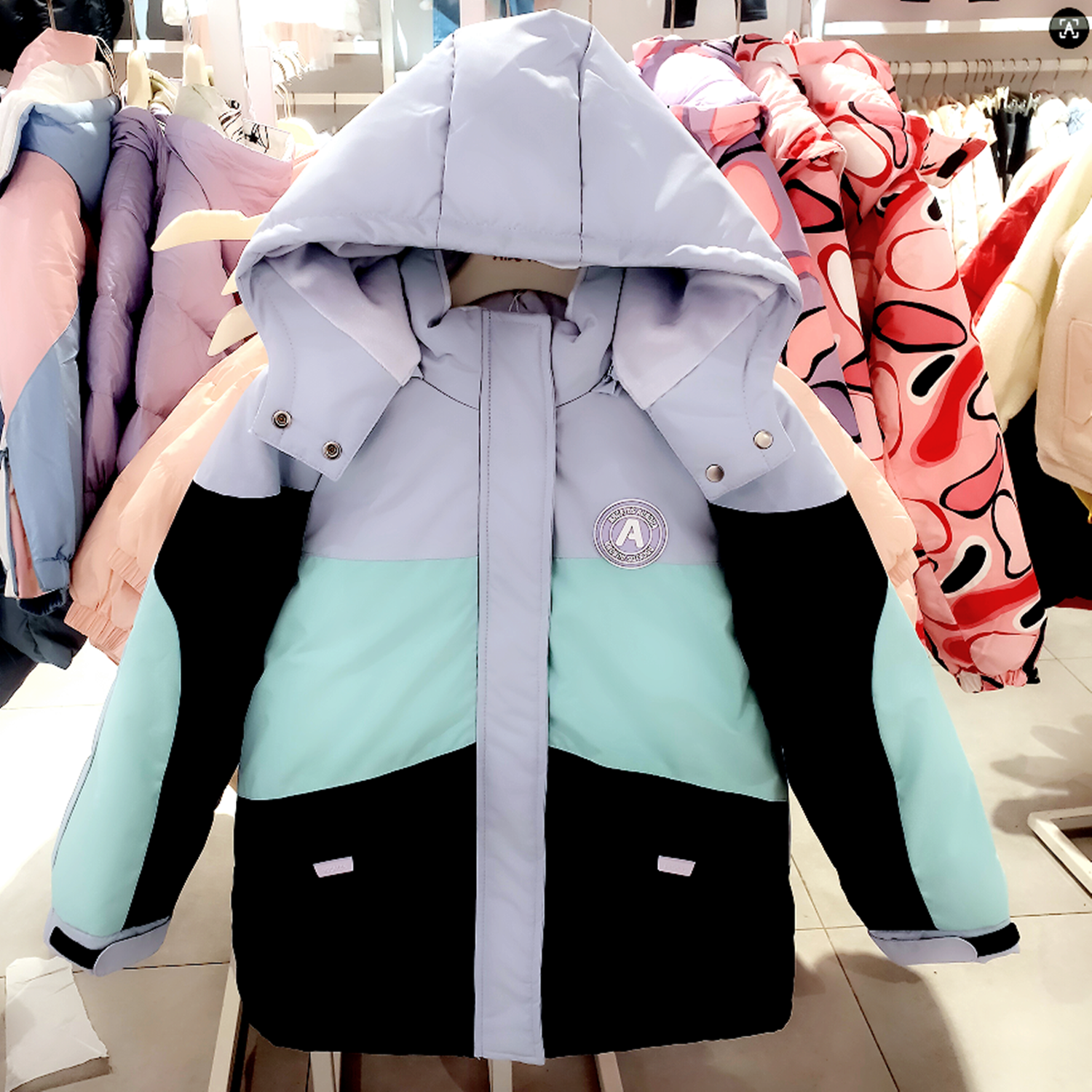 商场同款Abckids童装冬季女童加厚中长款保暖羽绒服F351309294