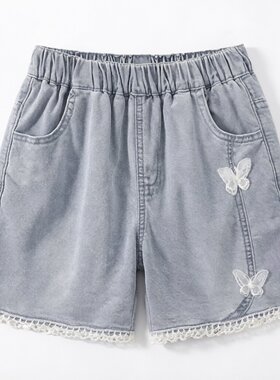 商场同款abckids女童夏季新款牛仔短裤儿童五分裤夏新款裤子潮