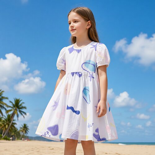 商场同款abckids童装夏季新款女童时尚潮流连衣裙F321316342