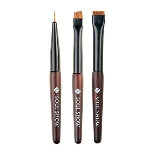 soulshow黄狼尾刀锋眉刷眼线刷近视用便携式迷你短柄化妆刷镰刀刷