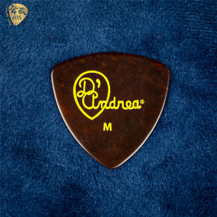 声藏blue D'Andrea 美产标准直圆三角小泪滴龟背色赛璐珞吉他拨片