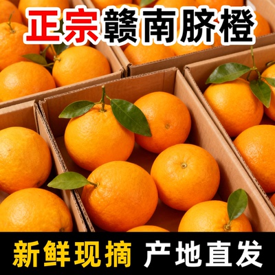 正宗赣南脐橙10斤新鲜水果江西赣州产地直发当季橙手剥甜橙子彩箱