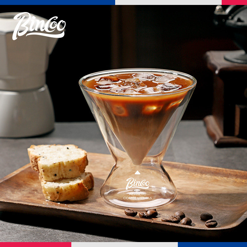 bincoo双层咖啡杯特调创意意式杯子高档精致冰浓缩宽口玻璃品鉴杯,餐饮具,咖啡杯,淘宝优惠券,粉丝福利购,淘宝优惠卷