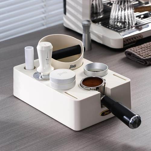 bincoo咖啡布粉器三件套压粉器底座咖啡机置物架配件渣桶器具收纳