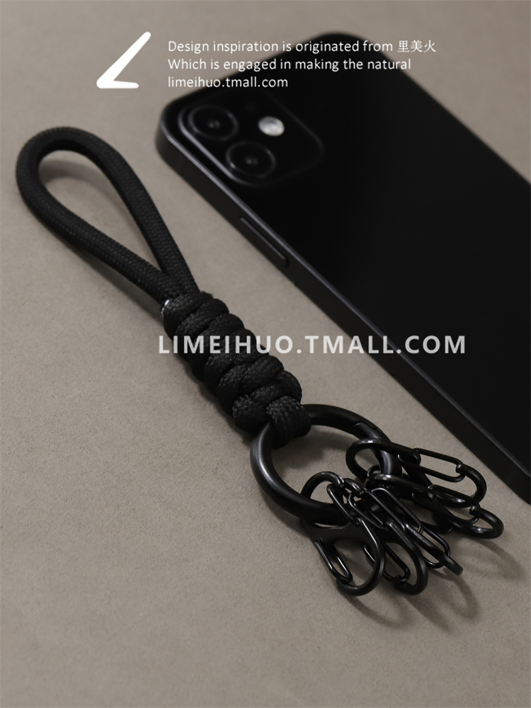 汽车弹簧钥匙扣编织挂绳扣