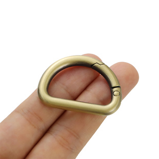 复古包包肩带包带DIY五金配件活口扣弹簧扣连接扣D扣马蹄扣快挂扣