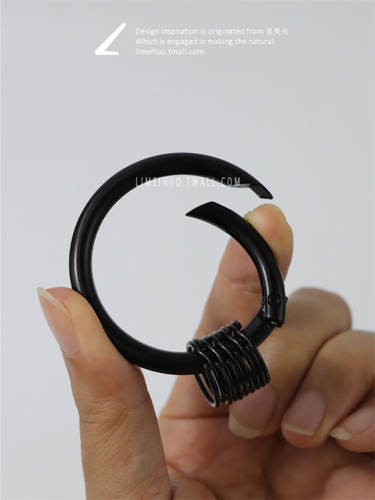 电泳黑钥匙圈环多功能EDC链接 环圆形挂扣男女士汽车背包配件挂圈,服饰配件/皮带/帽子/围巾,钥匙扣,淘宝优惠券,粉丝福利购,淘宝优惠卷