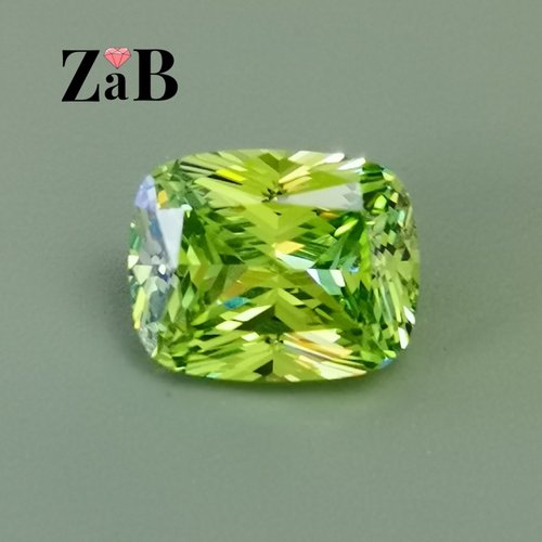 橄榄石裸石高碳钻进口小清新裸钻主石戒指戒面吊坠配石枕形肥长方