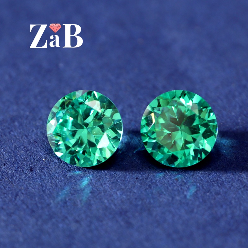 纯净Paraiba 帕拉伊巴圆形克拉钻湖蓝碧玺裸石戒面吊坠宝石主石闪