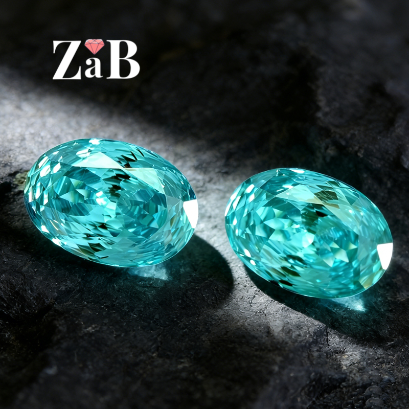 帕拉伊巴孔雀蓝流星雨切割蓝绿色宝石裸石戒指戒面彩宝吊坠未镶嵌