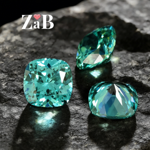 帕拉伊巴碧玺裸石宝石肥正方枕形裸钻彩宝 潮上新 Zab jewelry