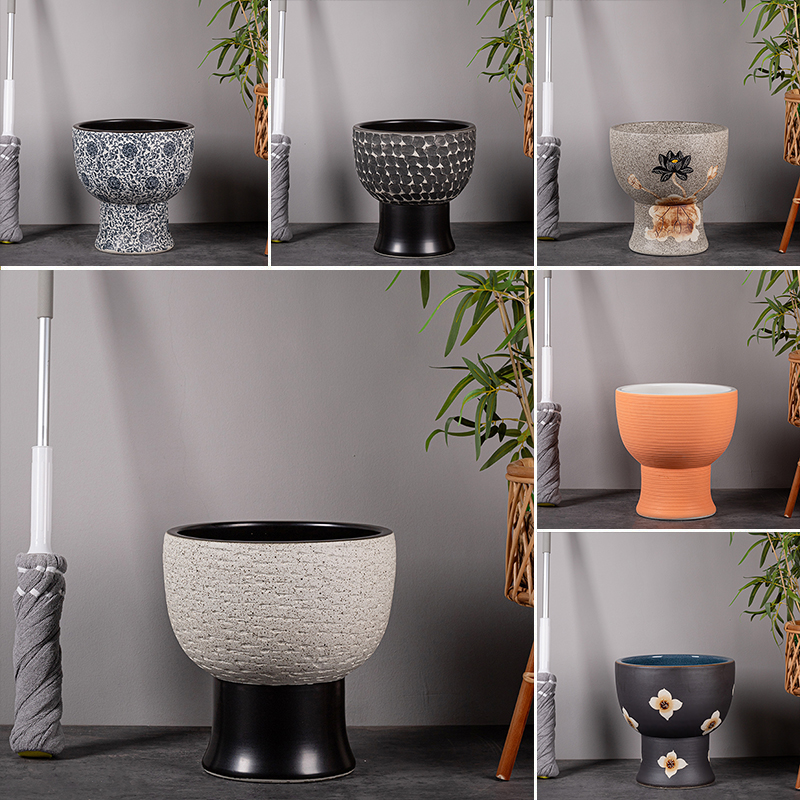 拖把池陶瓷拖把池阳台卫生间家用墩布E池一体式室户外大号庭院