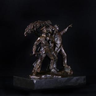 铜铜器起义大兵希望摆件工艺品厂家工农兵
