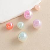 30颗装 光变20 变色圆形串珠紫外线变彩手机链钥匙扣散珠