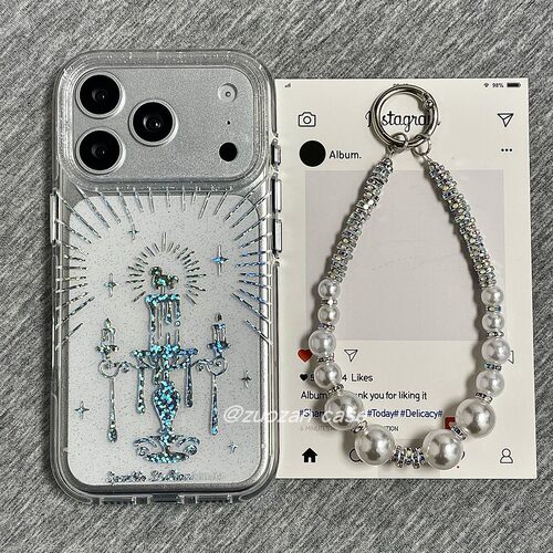 ins韩风鎏金小马圣光烛台适用苹果17promax手机壳iphoen16pro新款15带挂绳14气囊双层13女17全包防摔保护套pm - 封面
