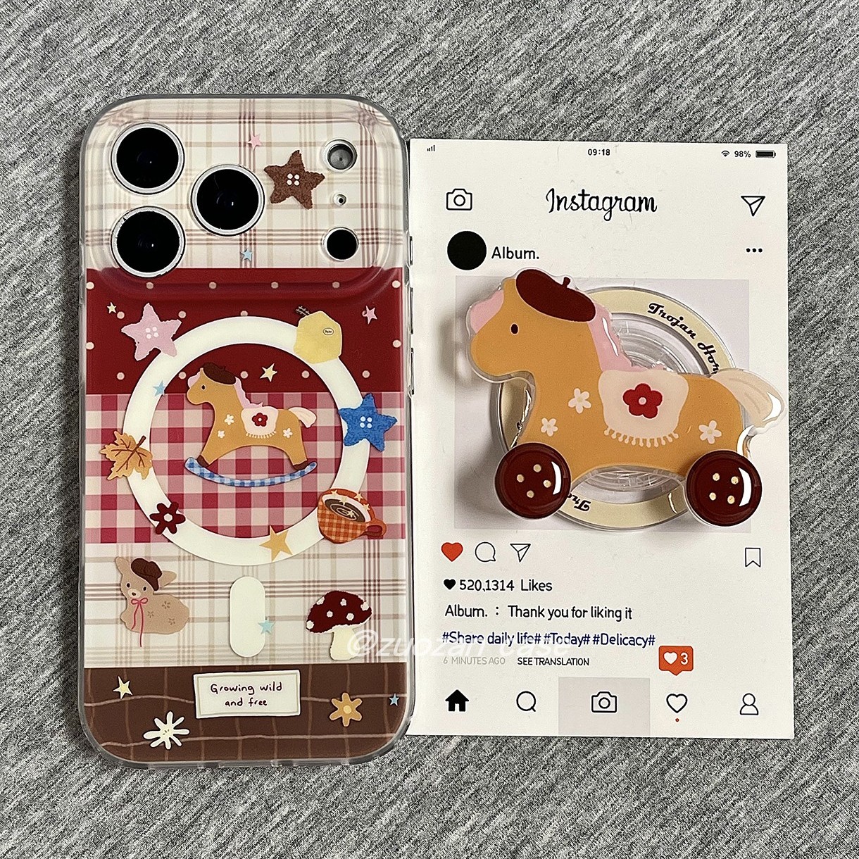 苹果17pro磁吸卡通小马手机壳