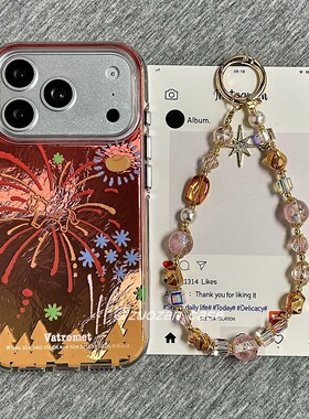 新年发光元宝小马烟花适用苹果17promax手机壳iphoen16pro新款15带挂绳14气囊双层13女17全包防摔保护套小众