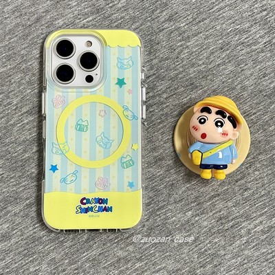 苹果16pro卡通小新磁吸手机壳